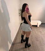 BUBBLE SKORT (GRAY)