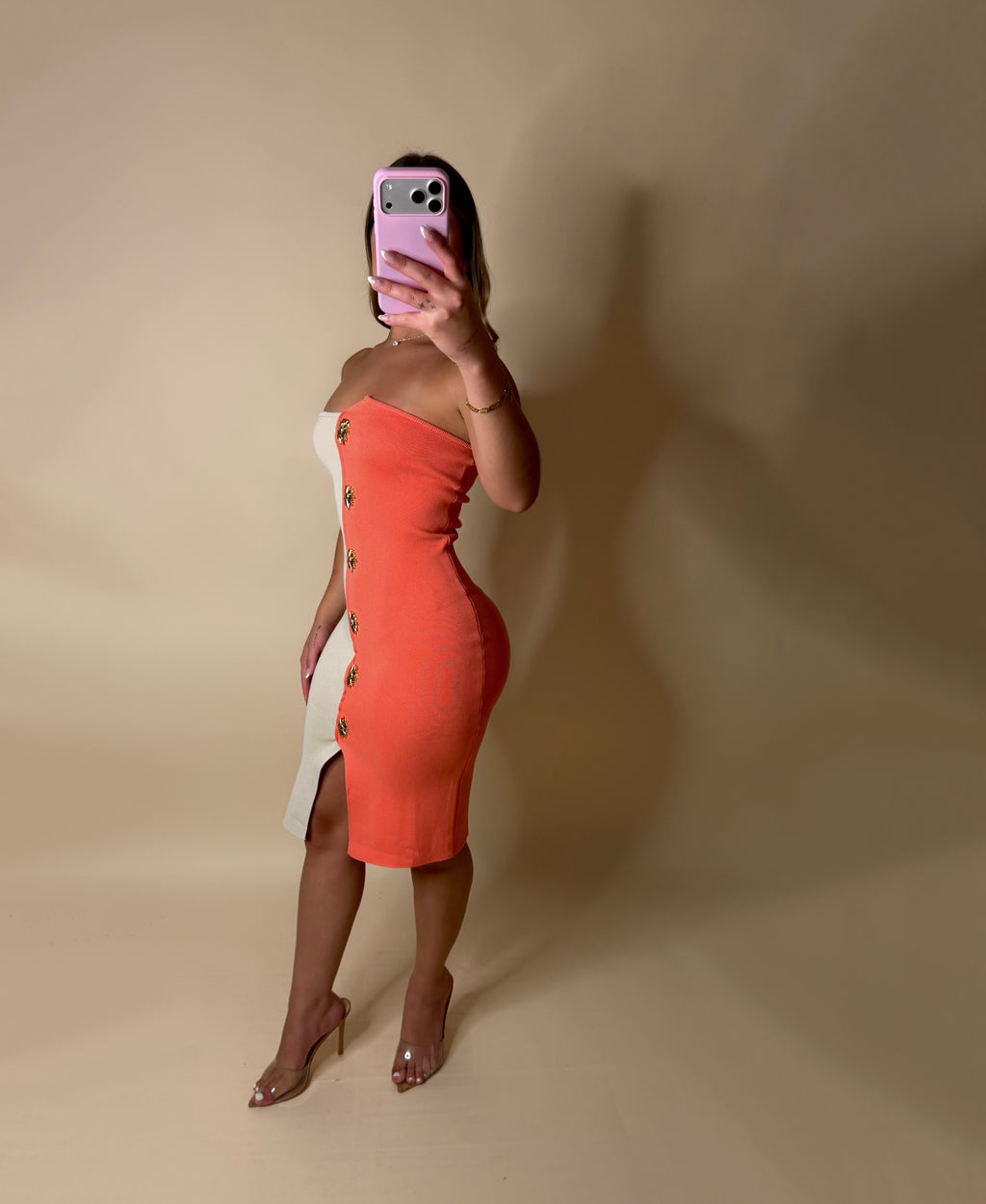 COLORBLOCK MIDI DRESS
