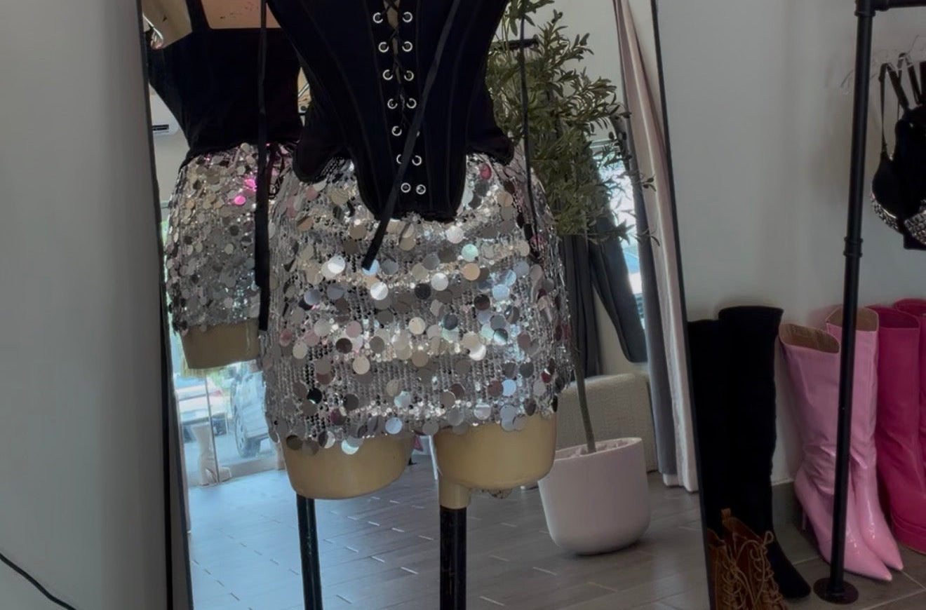 CELINE SKIRT (SILVER)