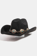 TURQUOISE STUD WESTERN HAT