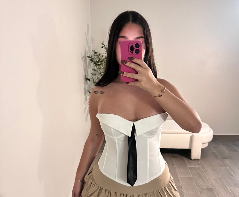TUXEDO CORSET (WHITE)