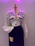 ROCK98 CROP JACKET (WHITE)