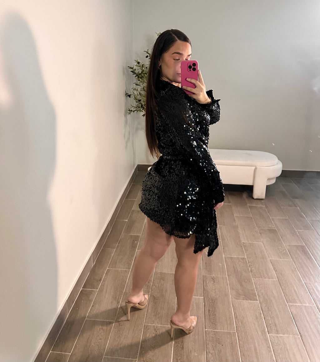 RUDY SEQUIN DRESS (BLACK)