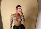 GRAPHIC MESH TOP