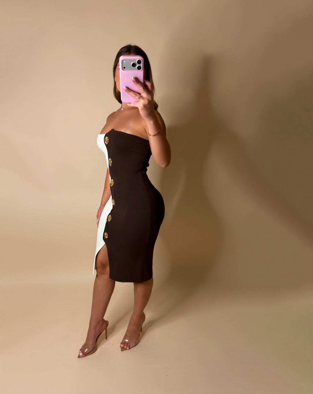 COLORBLOCK MIDI DRESS