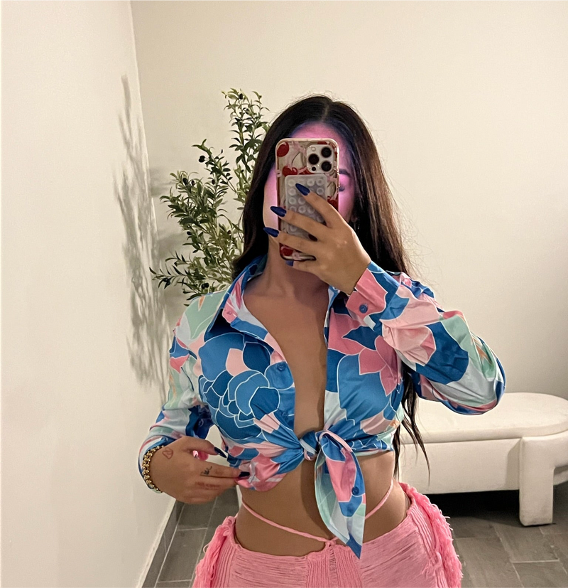 DIDI SATIN TOP (BLUE)