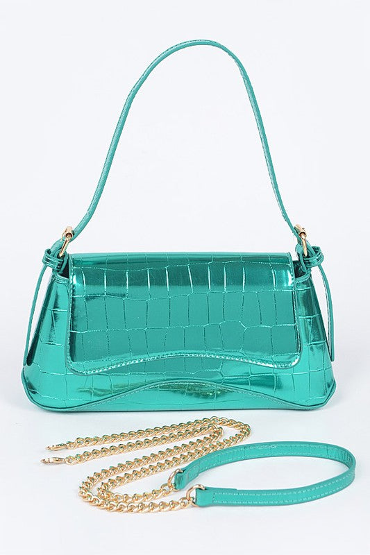 CROC METALLIC BAG