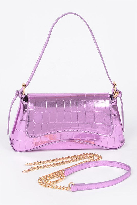 CROC METALLIC BAG