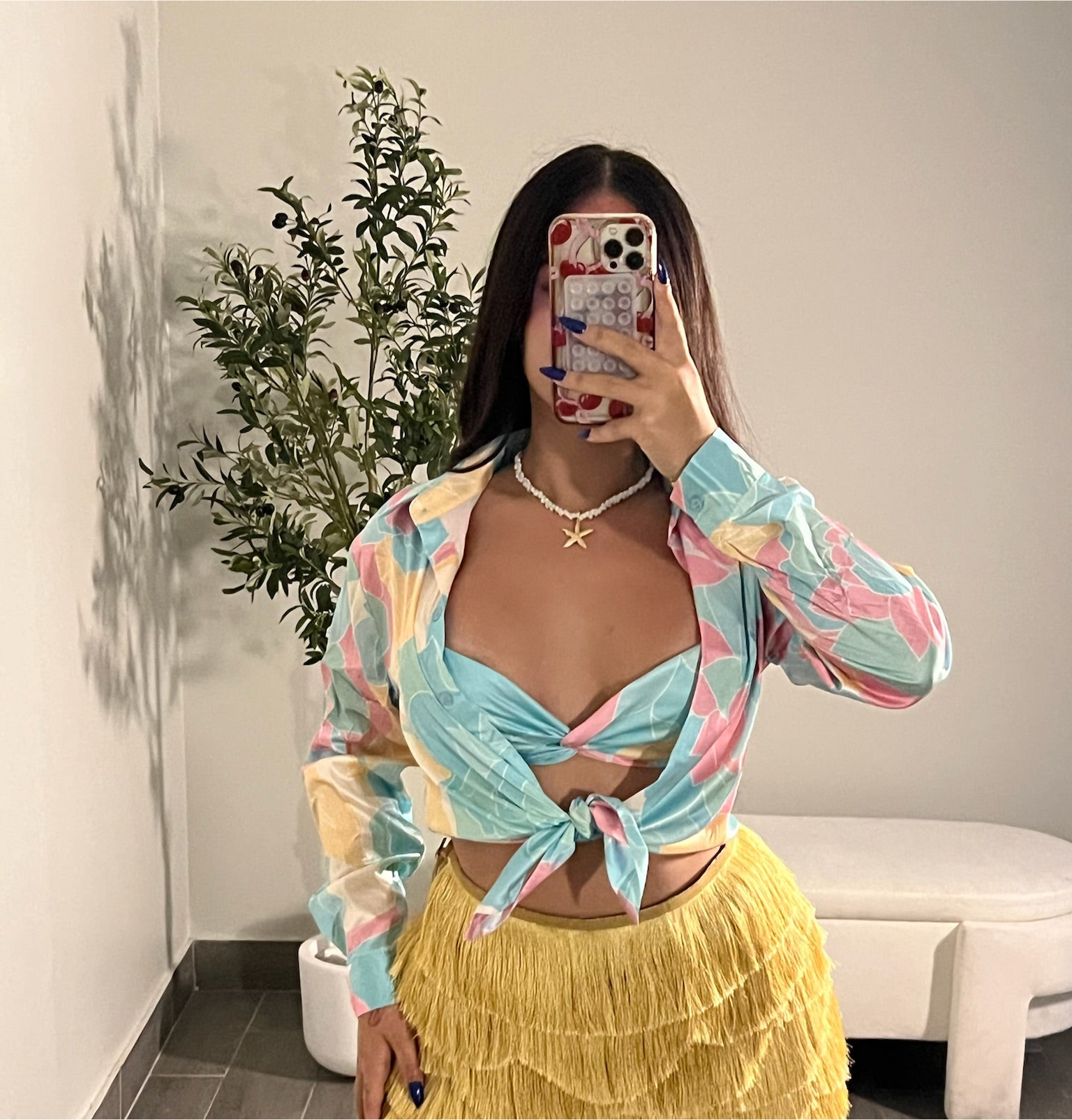 DIDI SATIN TOP (AQUA)