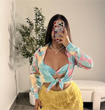 DIDI SATIN TOP (AQUA)