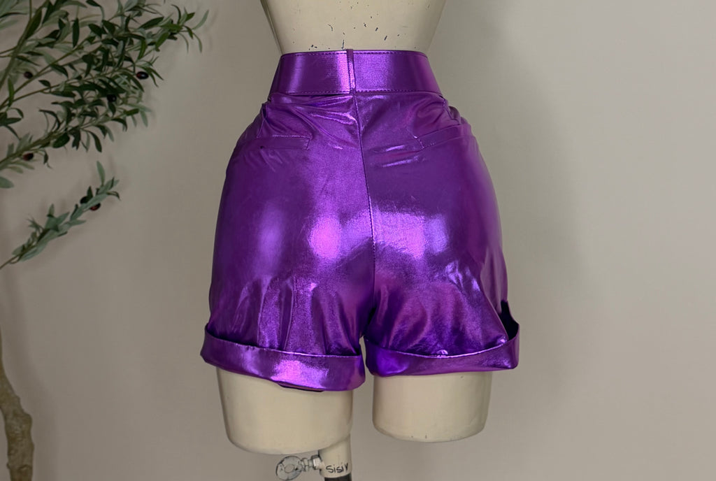 METALLIC SHORT (PURPLE)