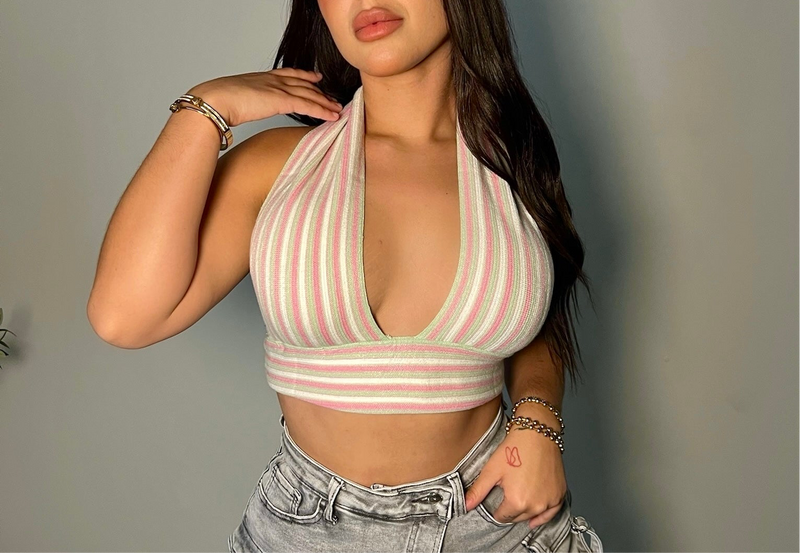 ISA TOP (PINK/GREEN)