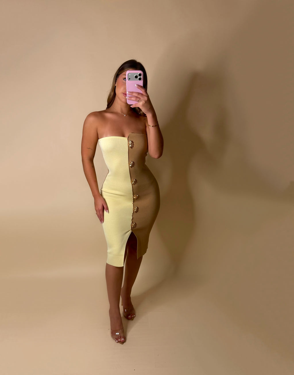 COLORBLOCK MIDI DRESS