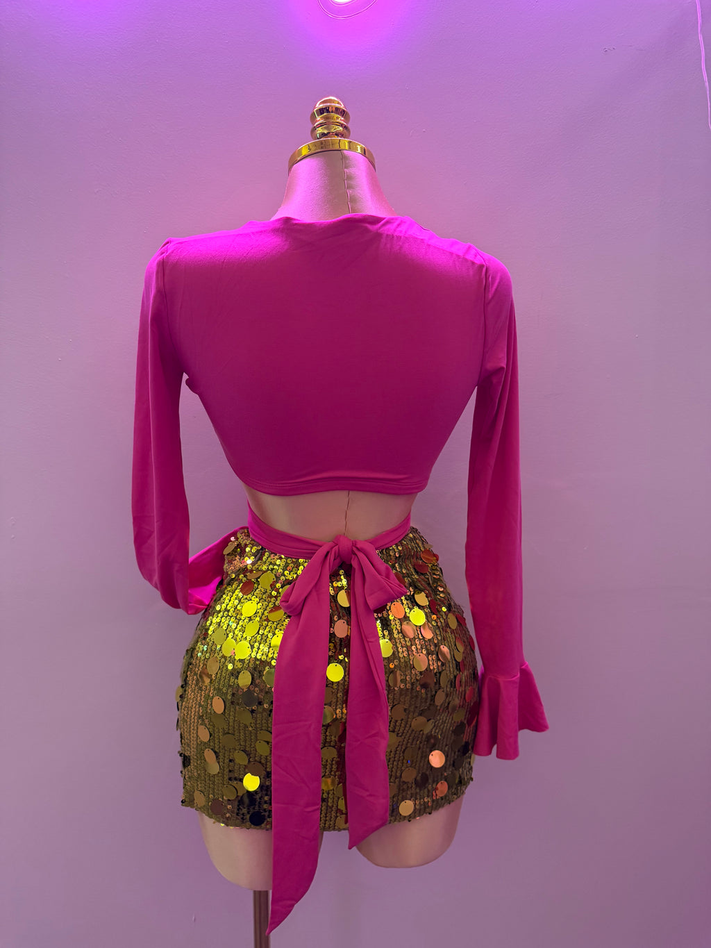 ROMA CROP TOP (HOT PINK)
