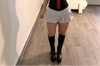 BUBBLE SKORT (GRAY)