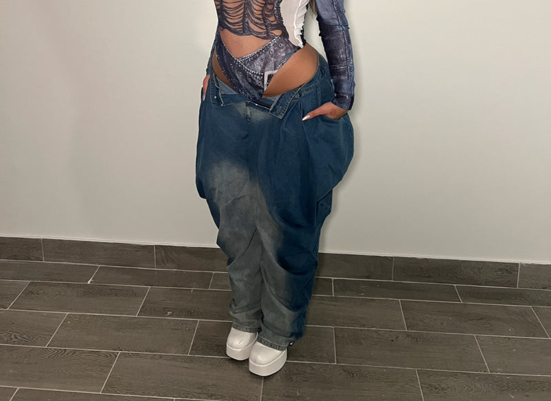 UNIQUE DRAPE JEANS