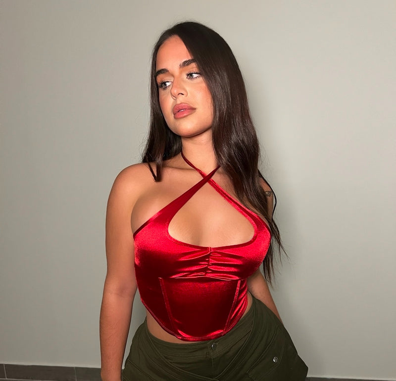 FLIRTY TOP (RED)