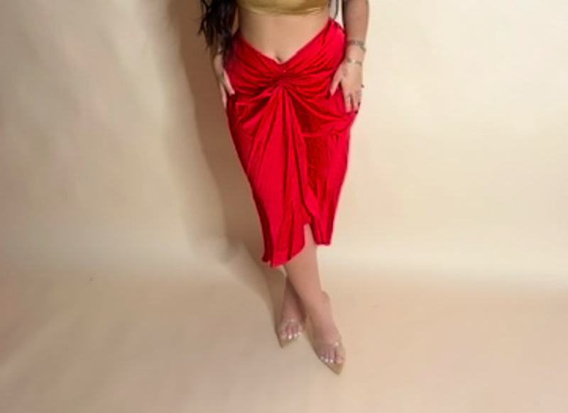 FRONT RUCHED SKIRT