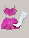 METALLIC HEART SET (HOT PINK)