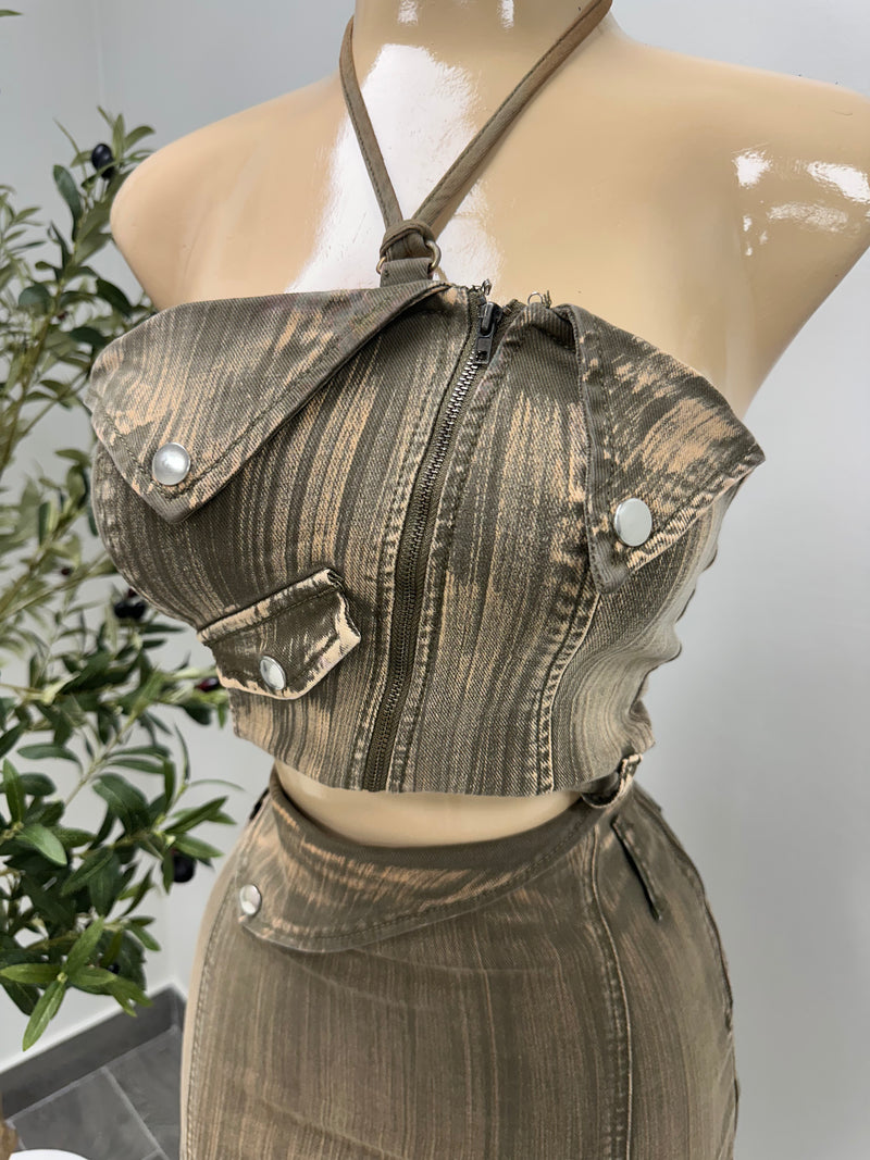 DENIM MINERAL SET (KHAKI)