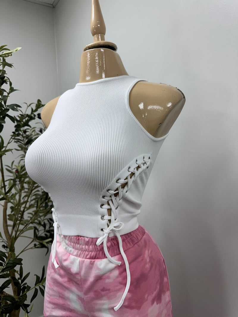 LACE UP TOP