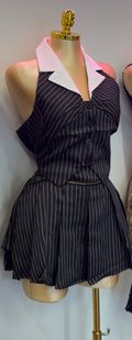 COLLARED VEST SET