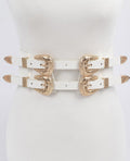 SWIRL BUCKLE BELT (WHITE)