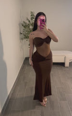 TESSA MAXI DRESS (BROWN)