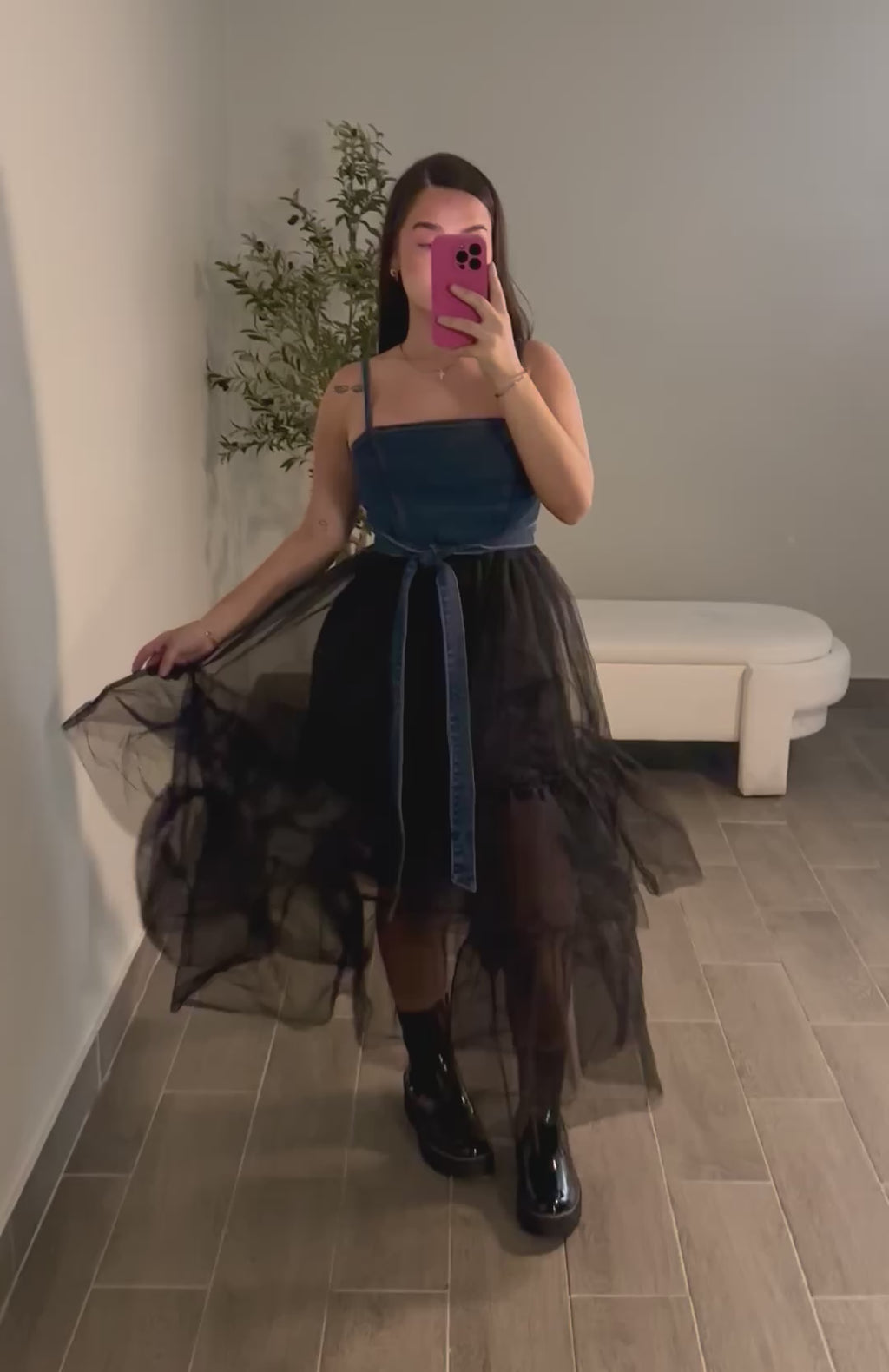 ARIA DENIM DRESS