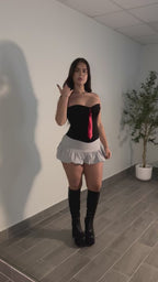 BUBBLE SKORT (GRAY)