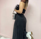 HOLIDAY MIDI SKIRT(BLACK)