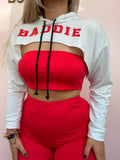 BADDIE CROPPED HOODIE