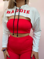 BADDIE CROPPED HOODIE