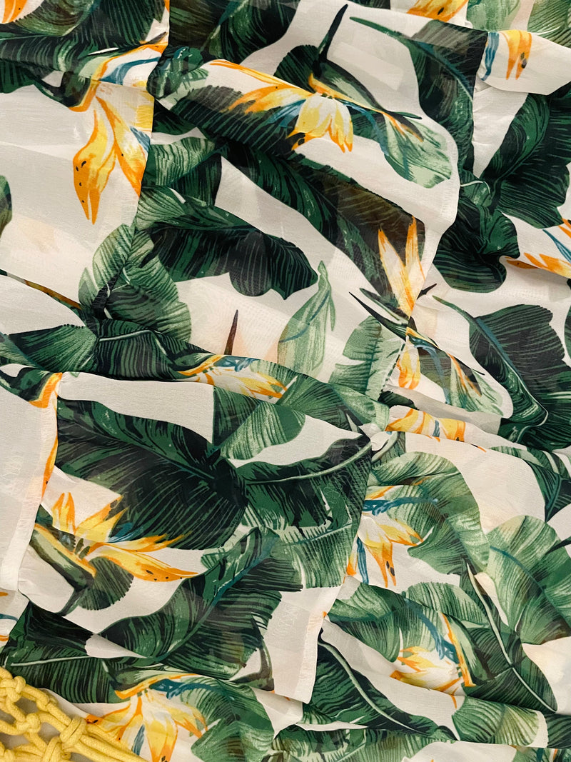 PALM LEAF SKIRT (WHITE)